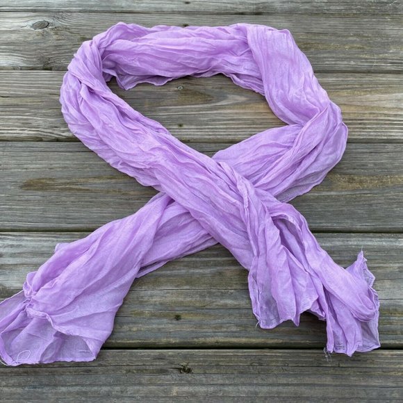 Women Scarf Light Purple Neck Band Fashion Scarf Long Scarf 60X30 inches - Picture 2 of 8
